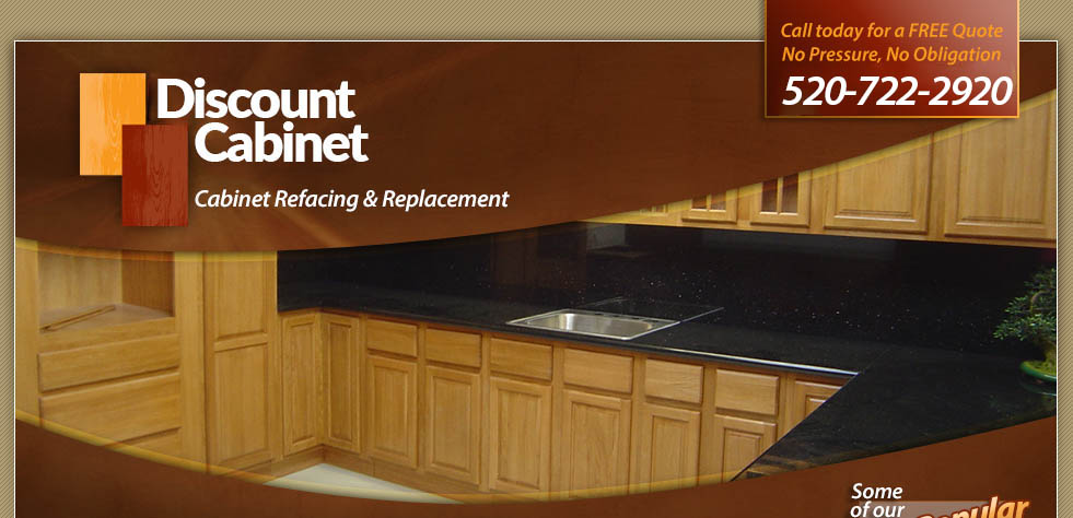 Kitchen cabinet refacing, from Discount Cabinet, is a great way to upgrade your kitchen without the expense and inconvenience of remodeling. Based in Tucson, Arizona.